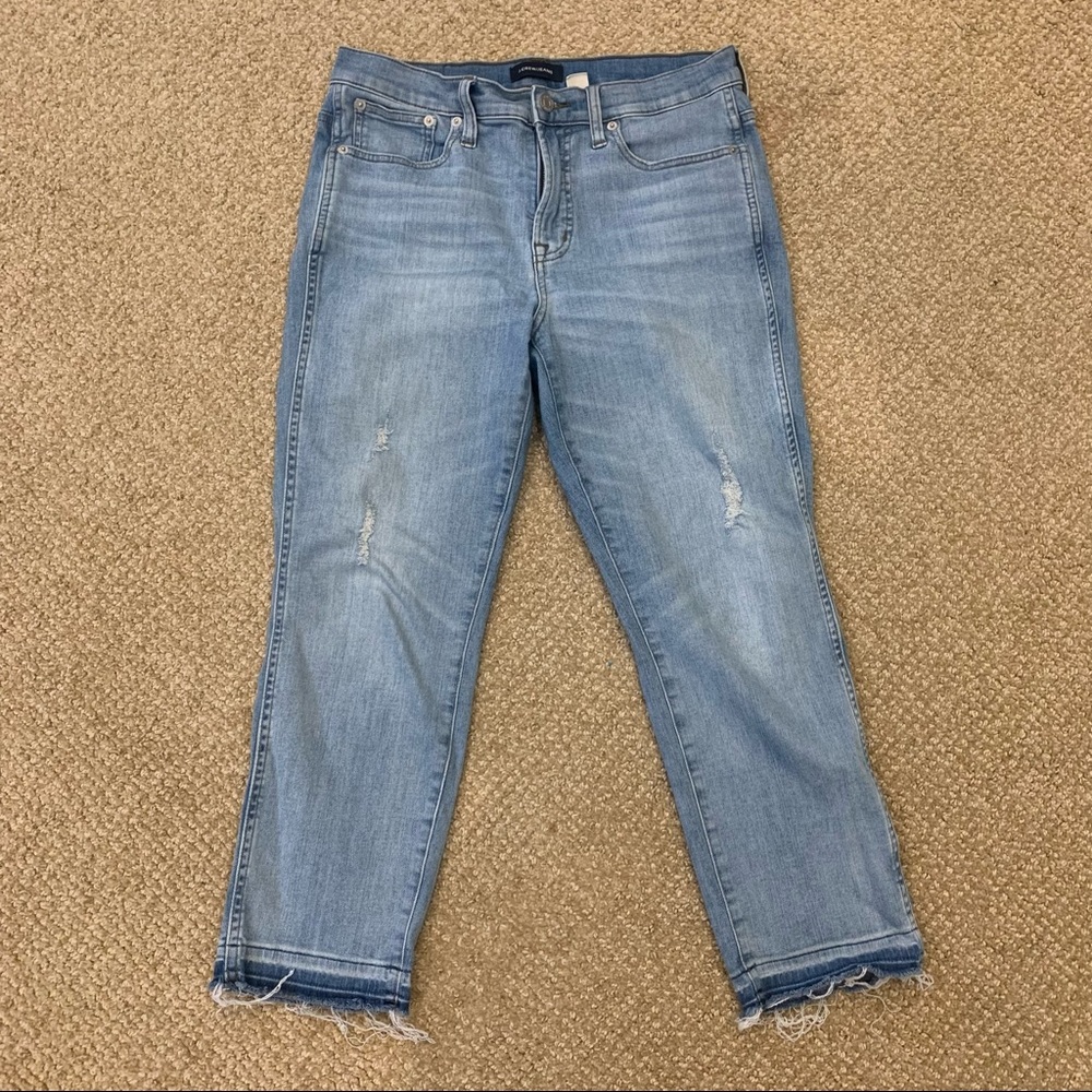 J Crew Denim Straight Leg Jeans Size 28P